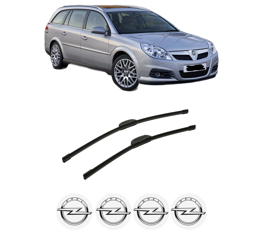 Set stergatoare auto OPEL VECTRA C Estate (Z02) din 2003-2009, pentru parbriz auto, 2 bucati, Bosch Aerotwin Retrofit, din cauciuc siliconat rezistent, 4 Stickere Auto OPEL