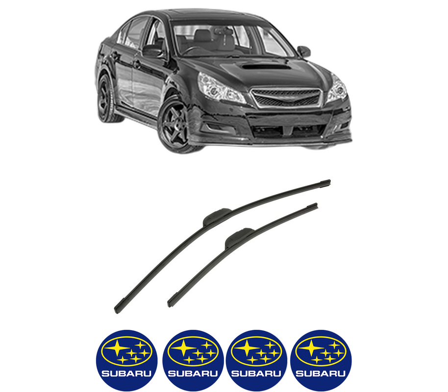 Set stergatoare auto SUBARU LEGACY V (BM) din 2009-2014, pentru parbriz auto, 2 bucati, Bosch Aerotwin Retrofit, din cauciuc siliconat rezistent, 4 Stickere Auto SUBARU