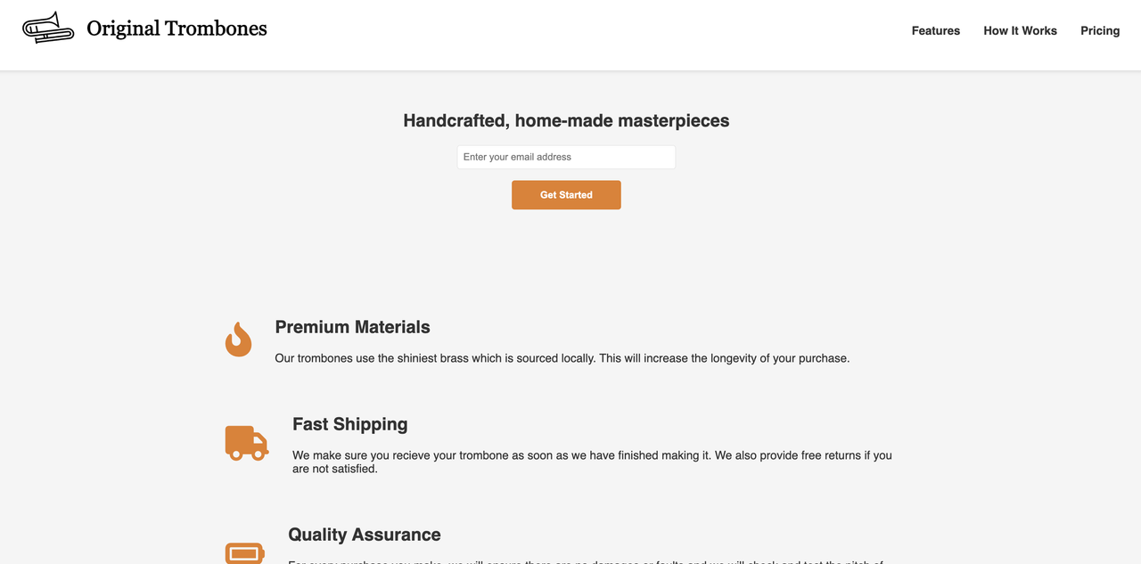 Product Landing Page