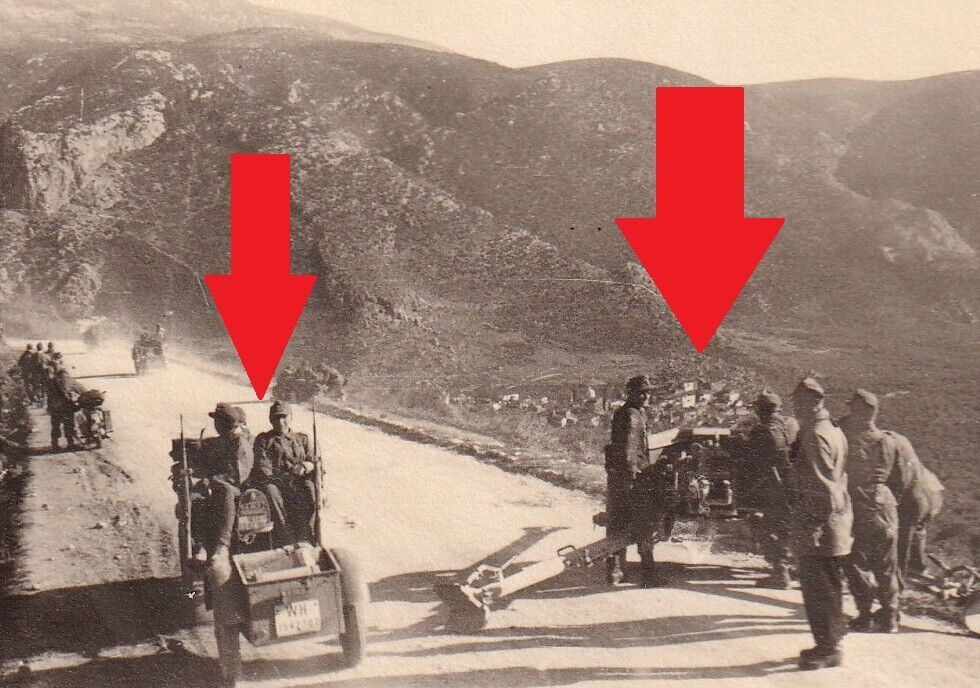 Foto,Bandenkampf,1944 Griechenland,Erich Röseke,Pak,Kettenkrad,Tarn1