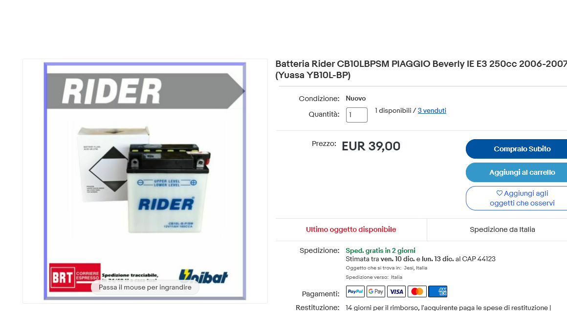 Screenshot 2021-12-08 at 13-47-09 Batteria Rider CB10LBPSM PIAGGIO Beverly IE E3 250cc 2006-2007 (Yu