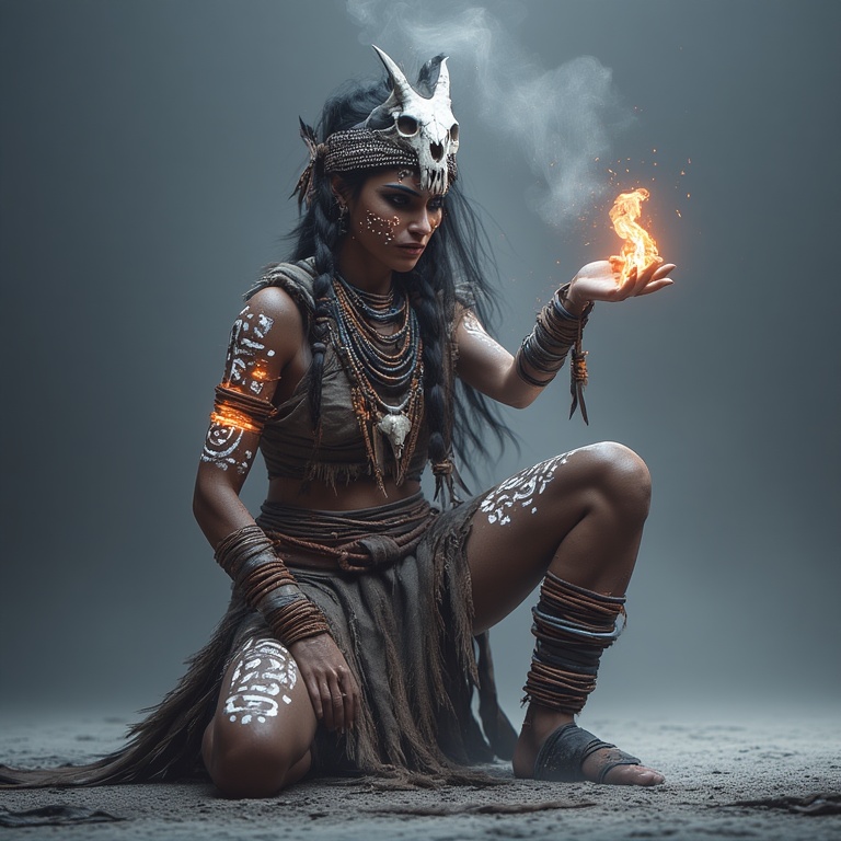 A-powerful-tribal-warrior-woma-(7)