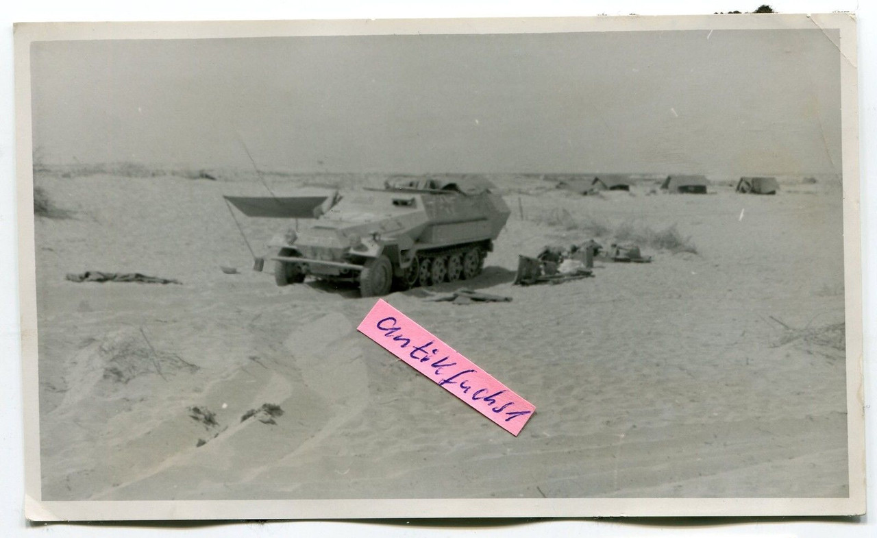 Deutscher Schützen-Panzer in der Wüste in Afrika