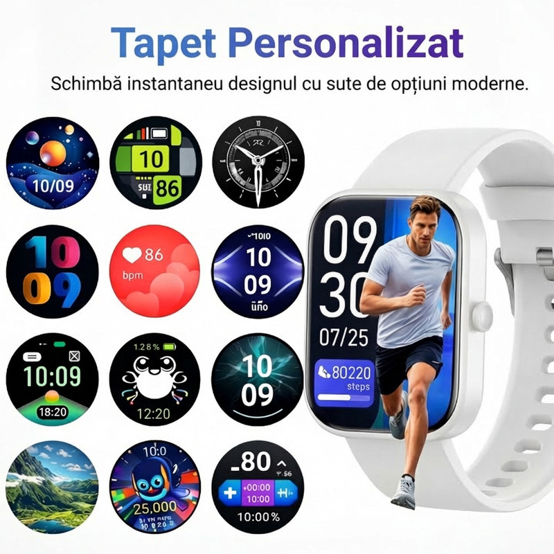 Smartwatch ROTTER Alb