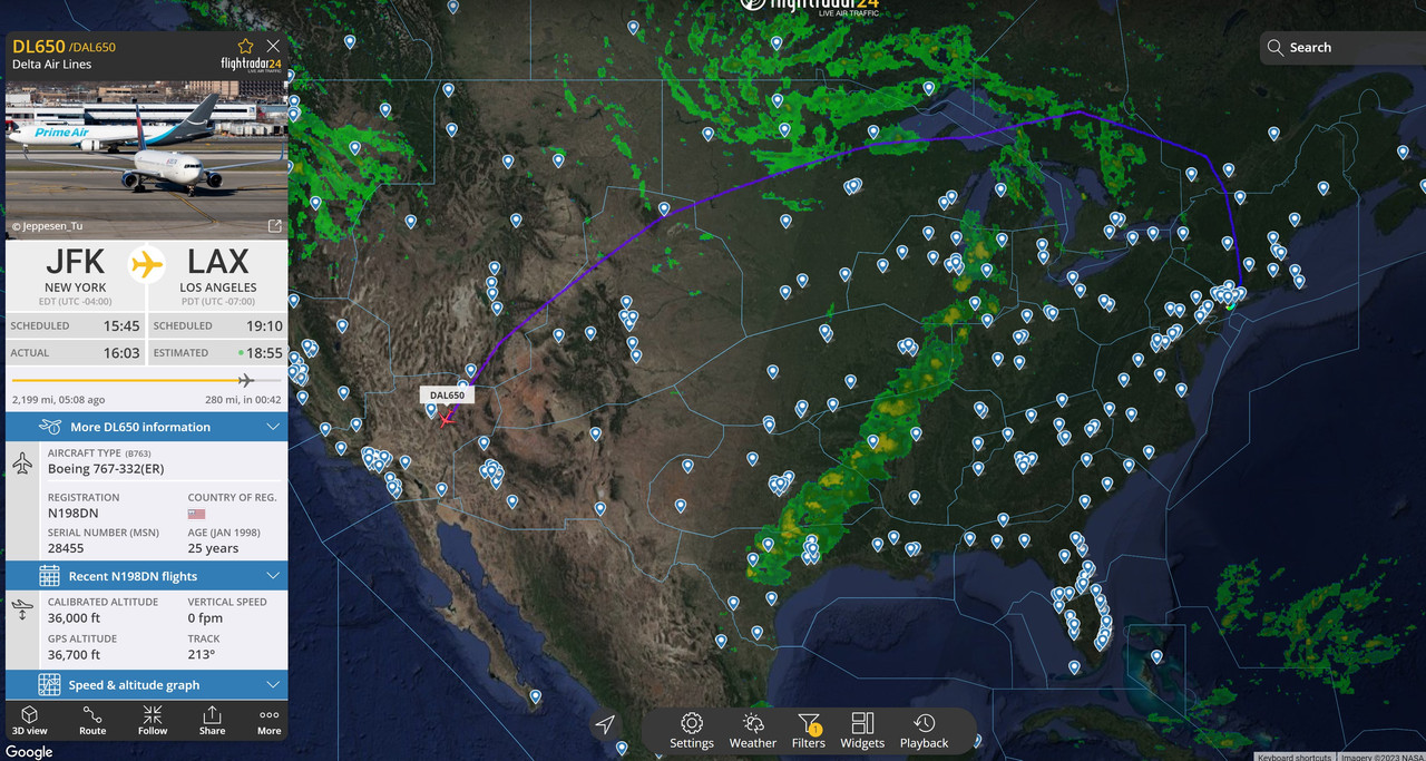 DL650 JFK LAX — Postimages