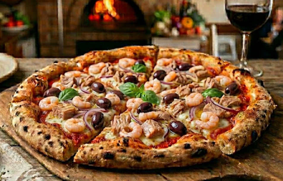 Pizza De Salami Y Jamón (28 Cm.)