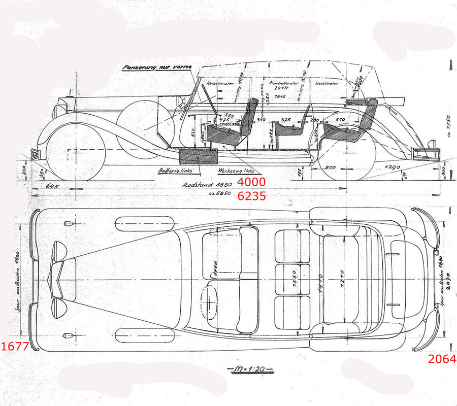 mercedes_770_размеры модели