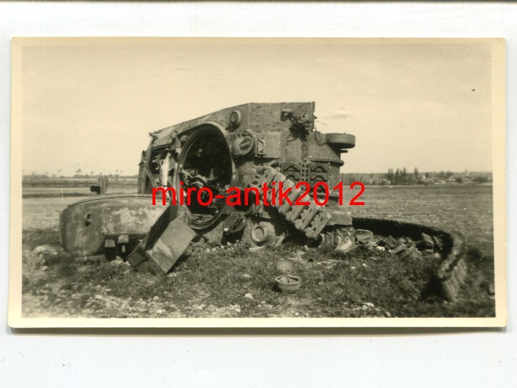 Nahaufnahme, zerstörter deutscher Panzer, Frankr