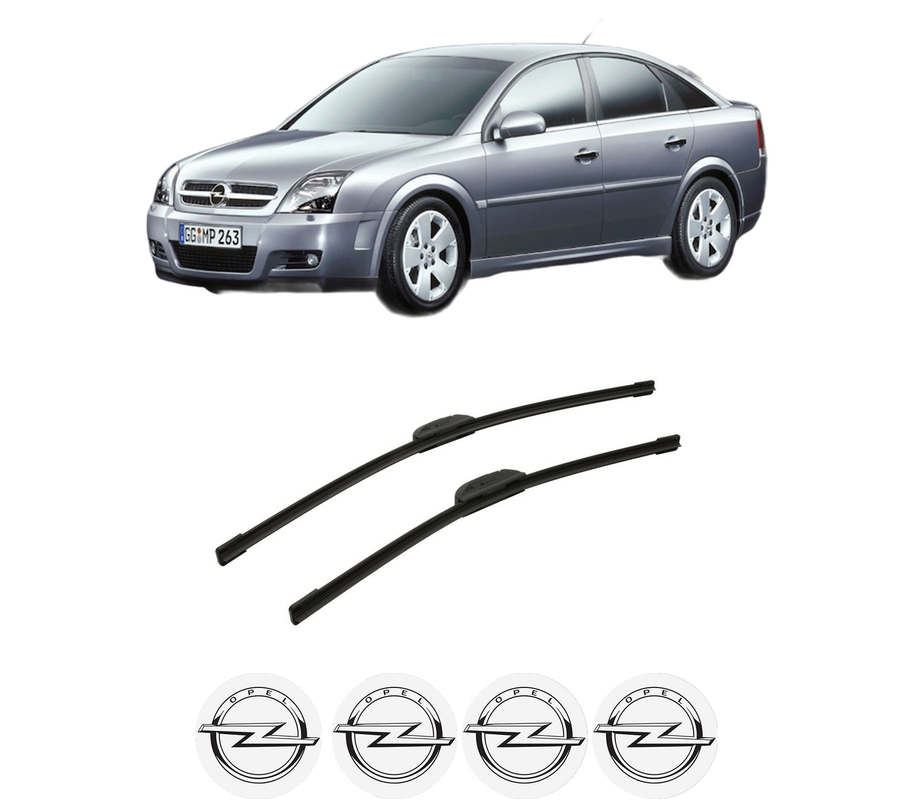 Set stergatoare auto OPEL VECTRA C GTS (Z02) din 2002-2009, pentru parbriz auto, 2 bucati, Bosch Aerotwin Retrofit, din cauciuc siliconat rezistent, 4 Stickere Auto OPEL