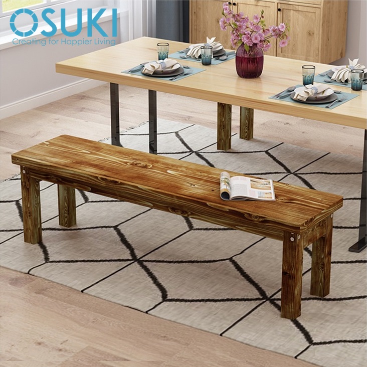 OSUKI Solid Wood Stool Long Bench 90cm