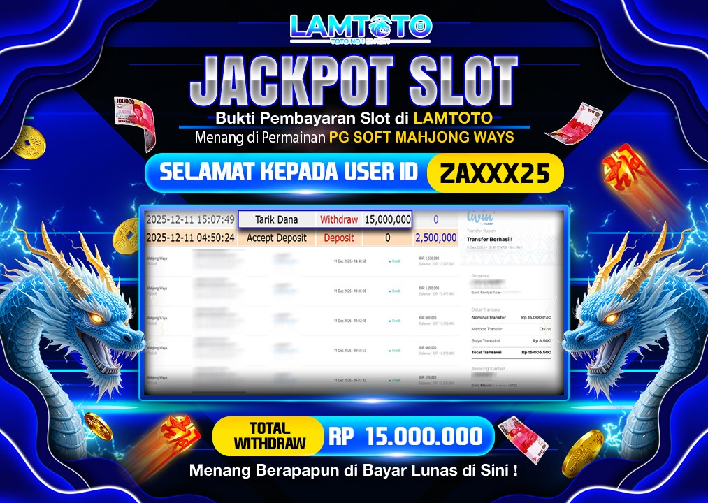 BUKTI JACKPOT LUNAS LAMTOTO