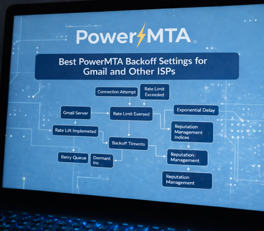 ISP-specific PowerMTA backoff rules for Gmail, Outlook, and Yahoo