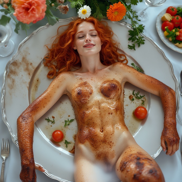 Garden wedding wom served Redhair 1 14