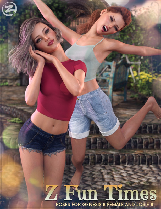 Z Fun Times – Poses for Genesis 8 Female and Teen Josie 8