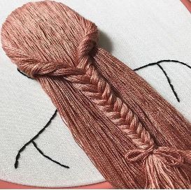 تطريز غرزة الشعر ( من التطريز البرازيلي)