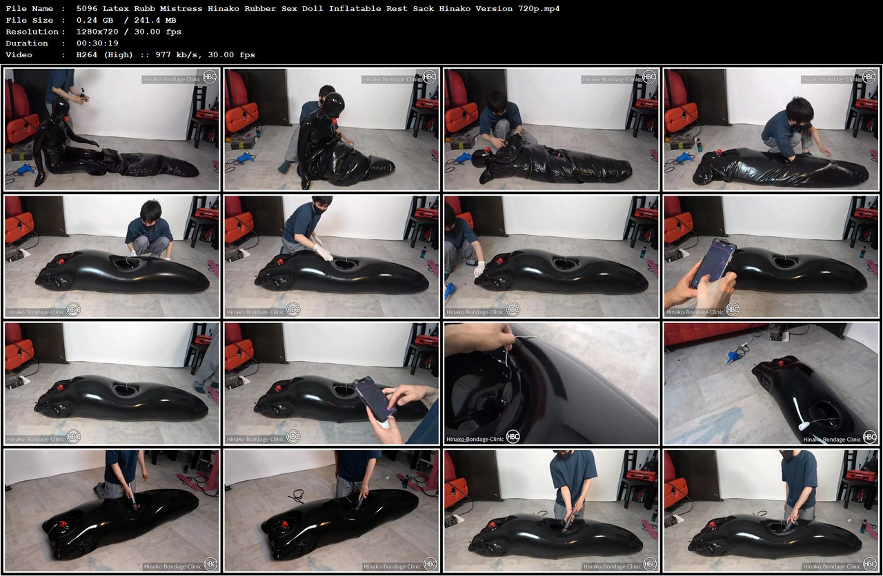 5096 Latex Rubb Mistress Hinako Rubber Sex Doll Inflatable Rest Sack Hinako Version 720p mp4