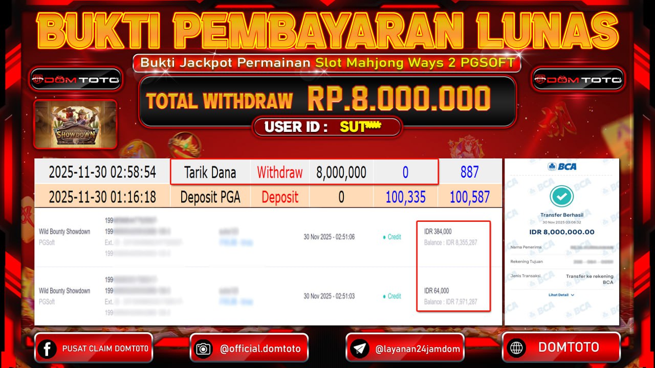 JACKPOT  SLOT Wild Bounty Showdown PGSoft 30 NOVEMBER 2025