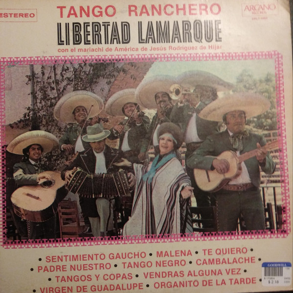 Portada - Libertad Lamarque - Tango Ranchero