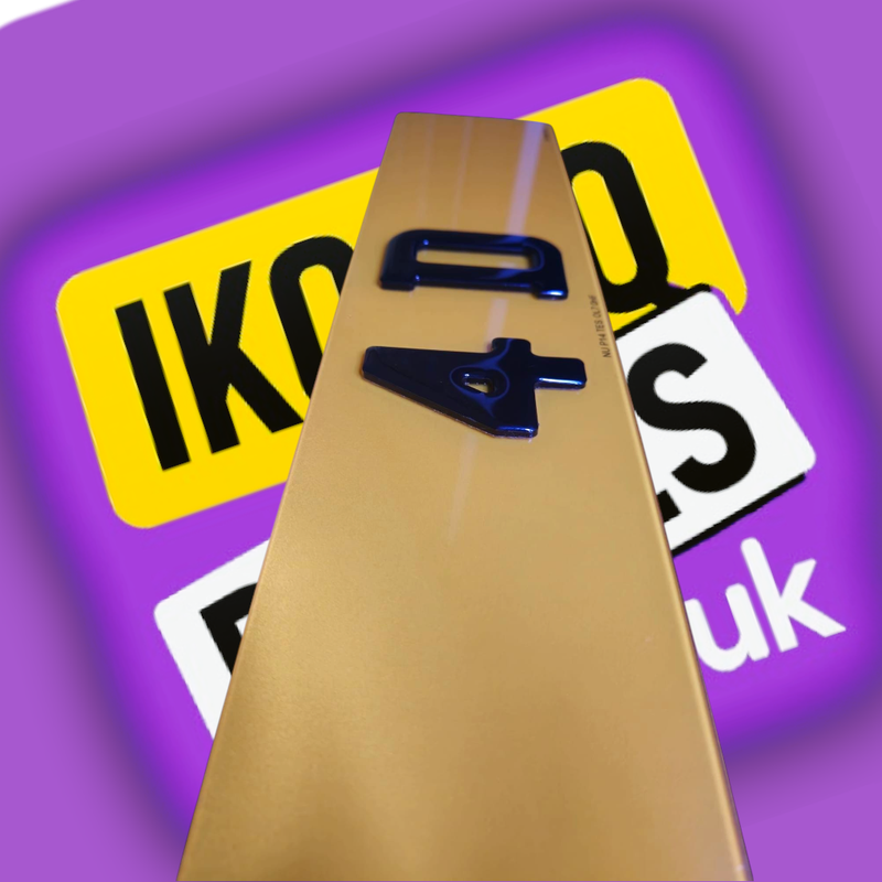 Example of 4D 3mm Gel Number Plate Style