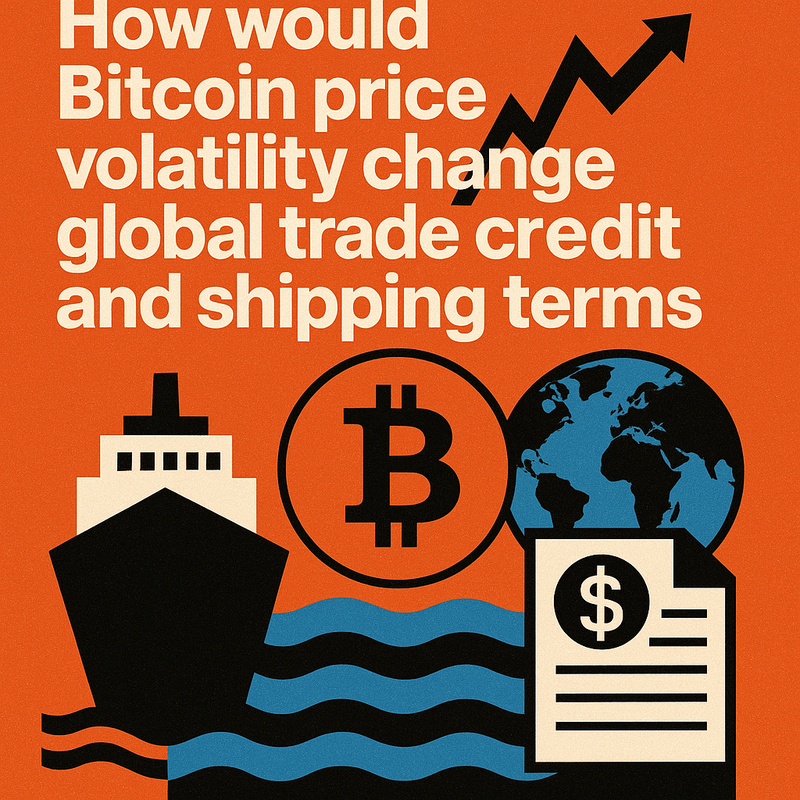How would Bitcoin price volatility change global trade credit and shipping terms