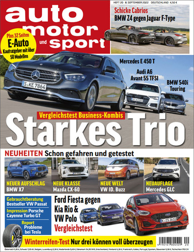 Cover: Auto Motor und Sport Magazin No 20 vom 08  September 2022