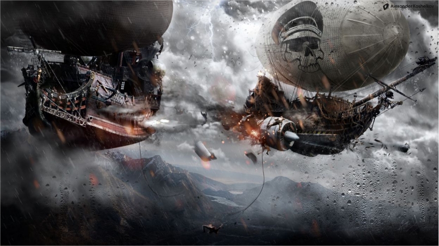 Steampunk-Ships-Battle-Flight-Fantasy-sc