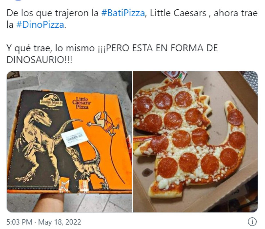 La Dinopizza aparece y los memes llegaron con ella