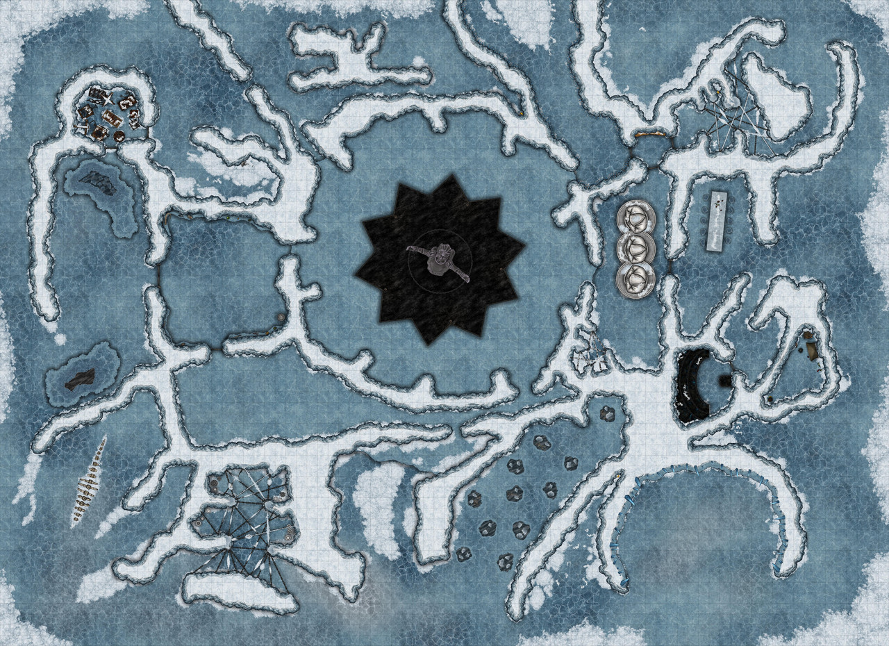 Frozen Tears 84x61 Ground grid lights