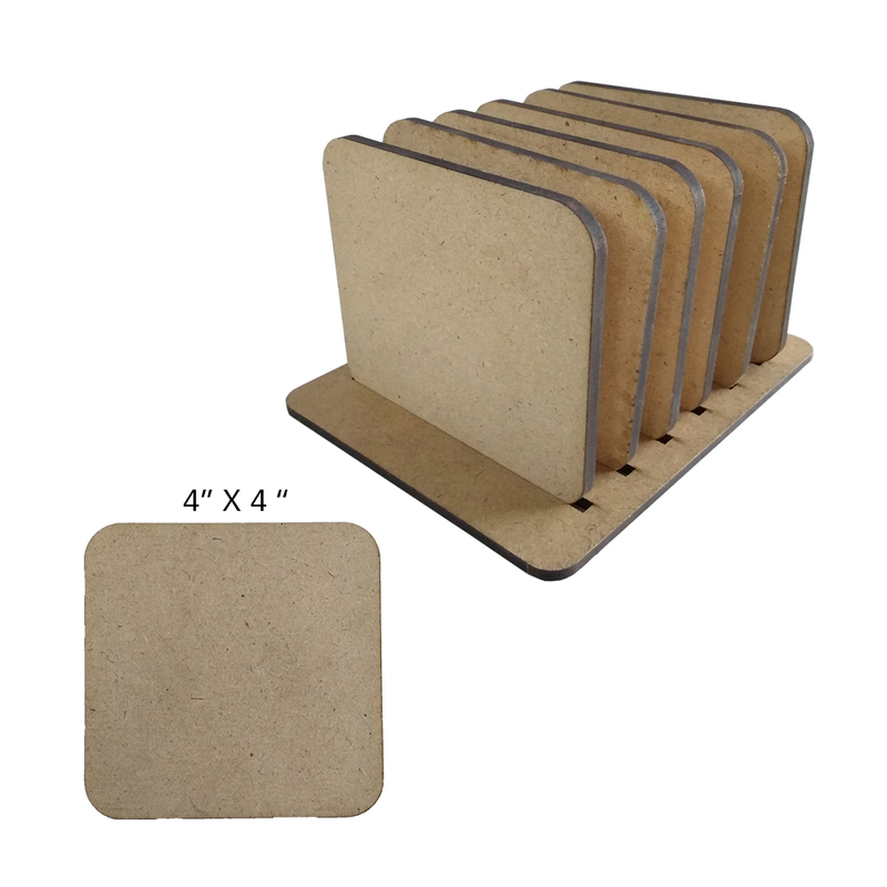 Pichwai Painting on Square Tea Coasters with Stand DIY Kit 
