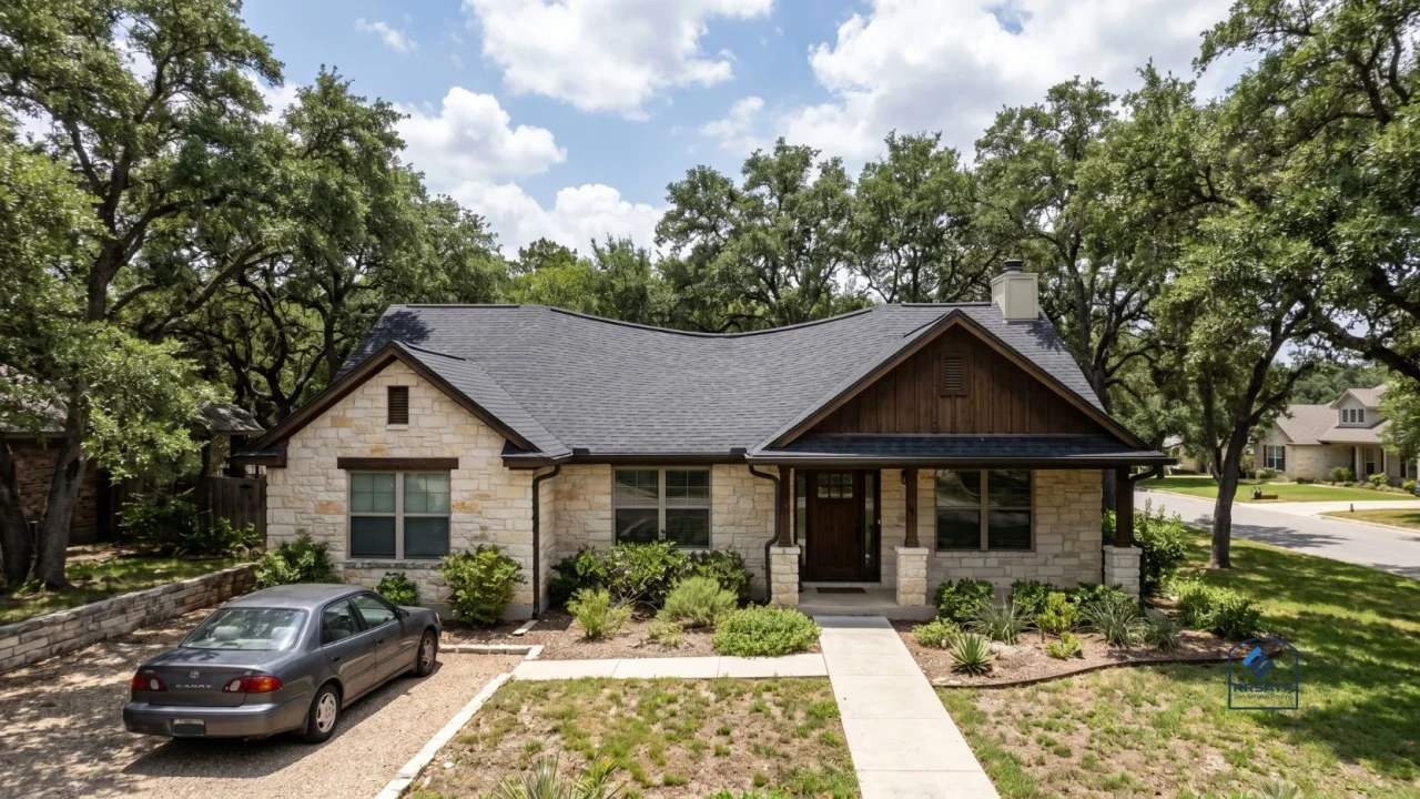 Sagging roofline structural damage San Antonio home