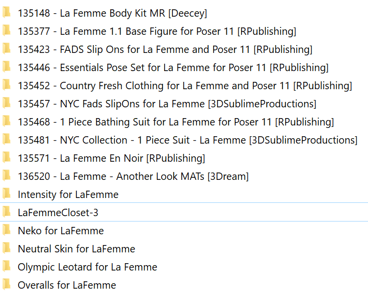 La Femme Bundle Clothes Figure and Overalls