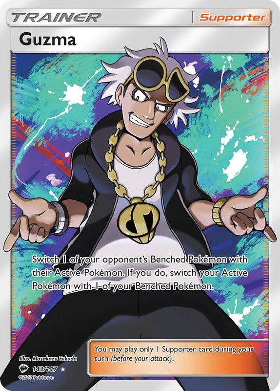 Guzma full-art. SM: Burning Shadows 143/147