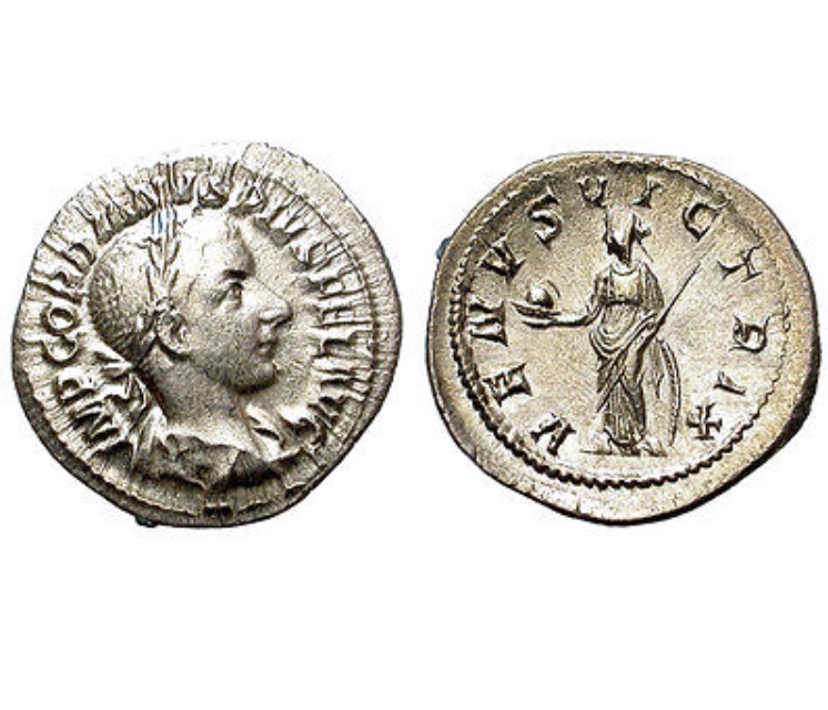 Denario de Gordiano III. VENVS VICTRIX. Venus estante a izq. Roma. IMG-8315