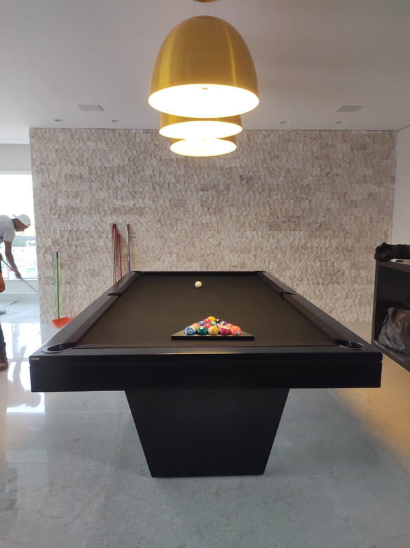 Montagem de mesa de sinuca realizada pela GA Montagens