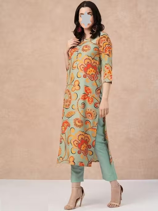 Cotton Printed Kurta set for women Color 2 (KS126)