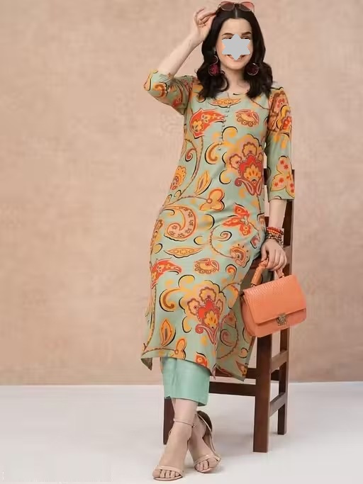 Cotton Printed Kurta set for women Color 2 (KS126)