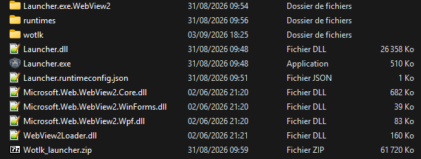 Exemple de l'arborescence du dossier