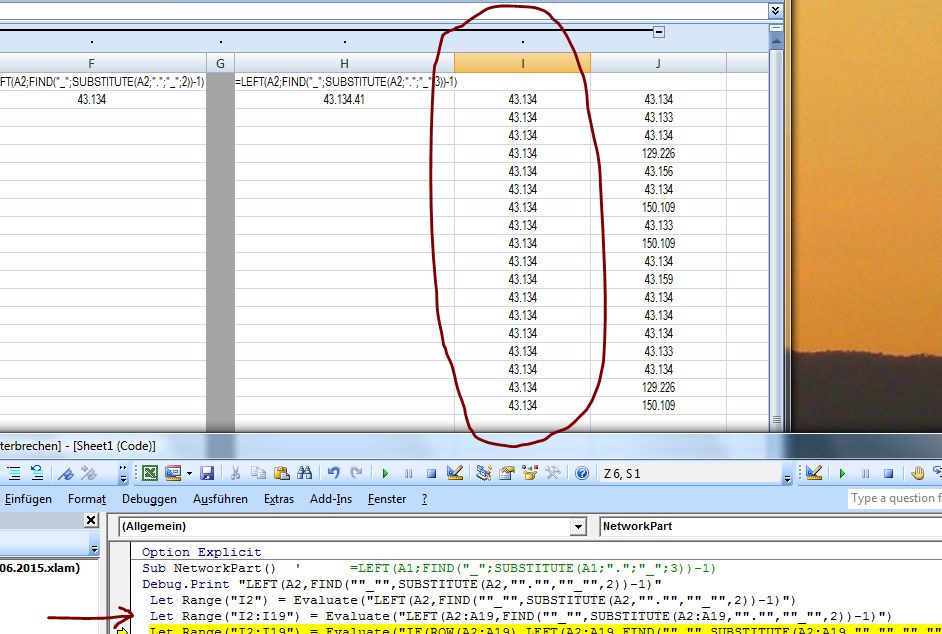 Only first result across the entire range