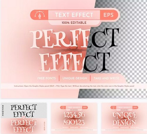 Perfect - Editable Text Effect - 91681737