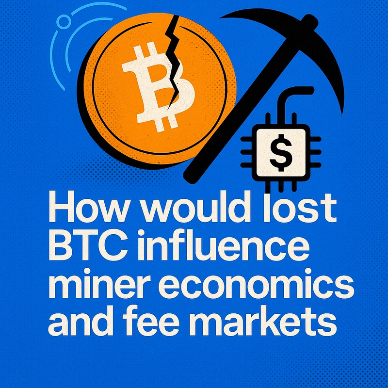 How would lost BTC influence miner economics and fee markets