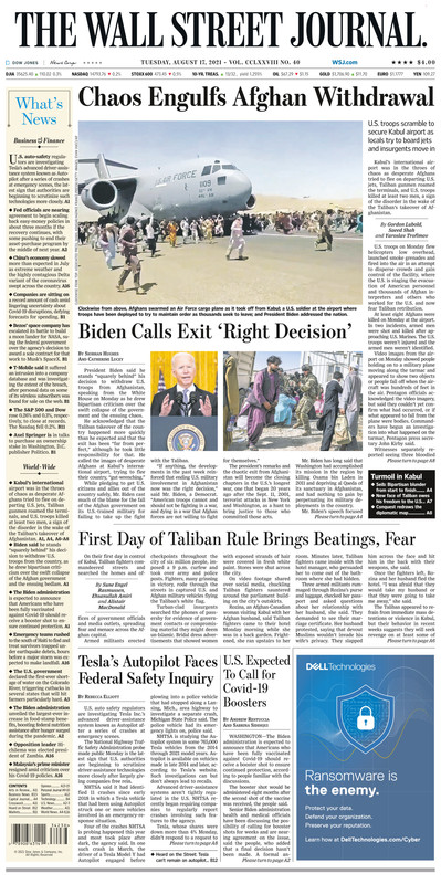 The Wall Street Journal - August Version 17, 2021