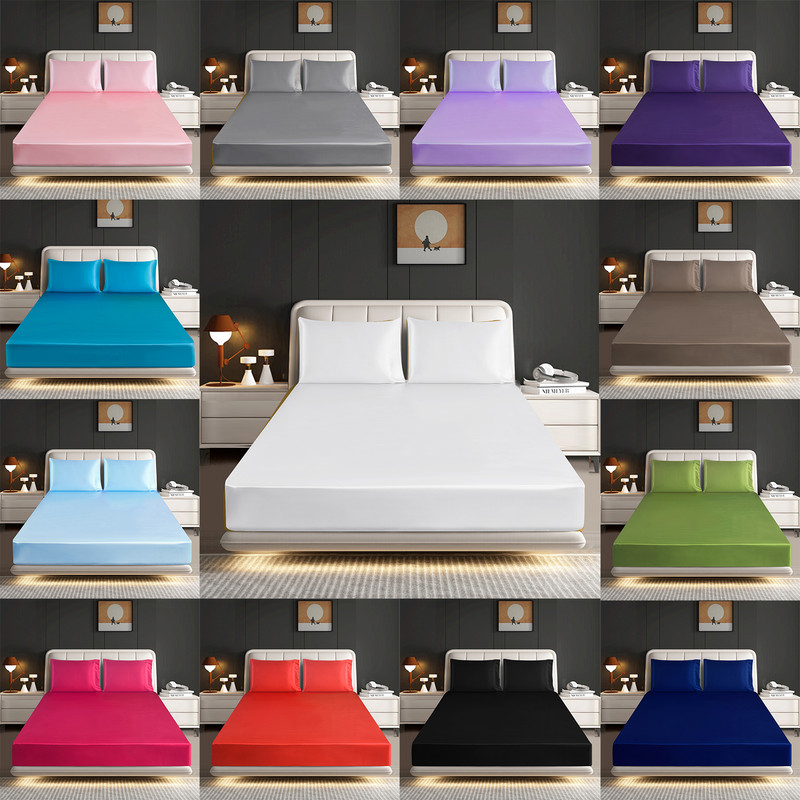 Satin Silk Fitted Sheet Royal Blue