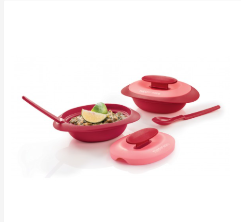 [READY STOCK] Tupperware Royal Red Sambal Dish with Spoon