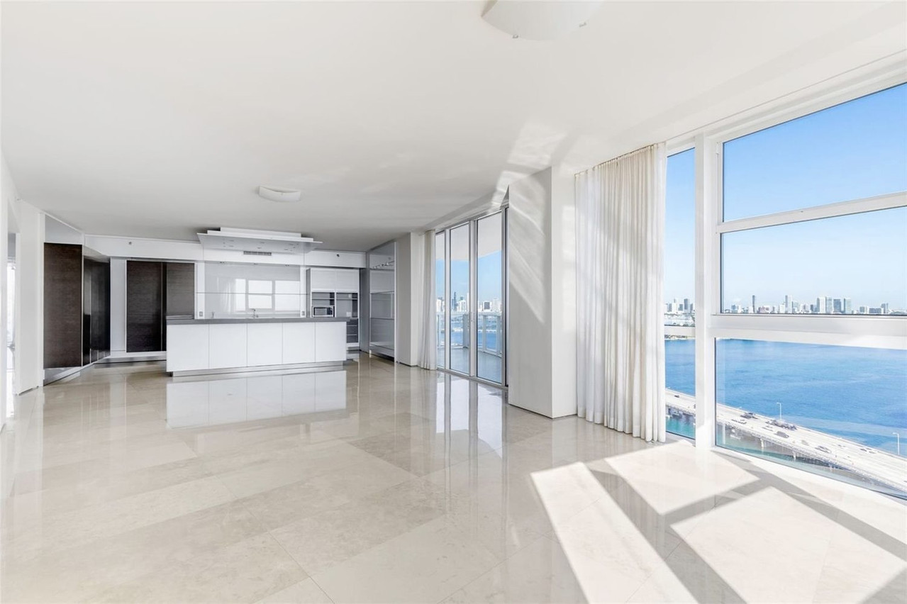400 Alton Road, Unit 2101, Miami Beach, FL luxury rental open interior with ocean view