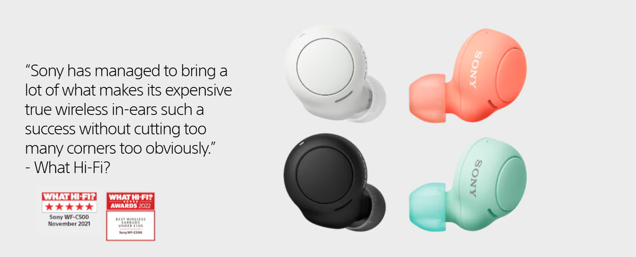 Sony WF-C500 Truly Wireless Premium Earbuds