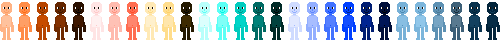 cane right, large, mostly blue skin tone
