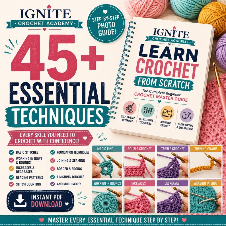 Learn Crochet from Scratch Book