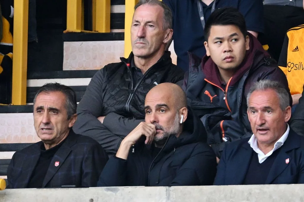 Guardiola on the stands this game.