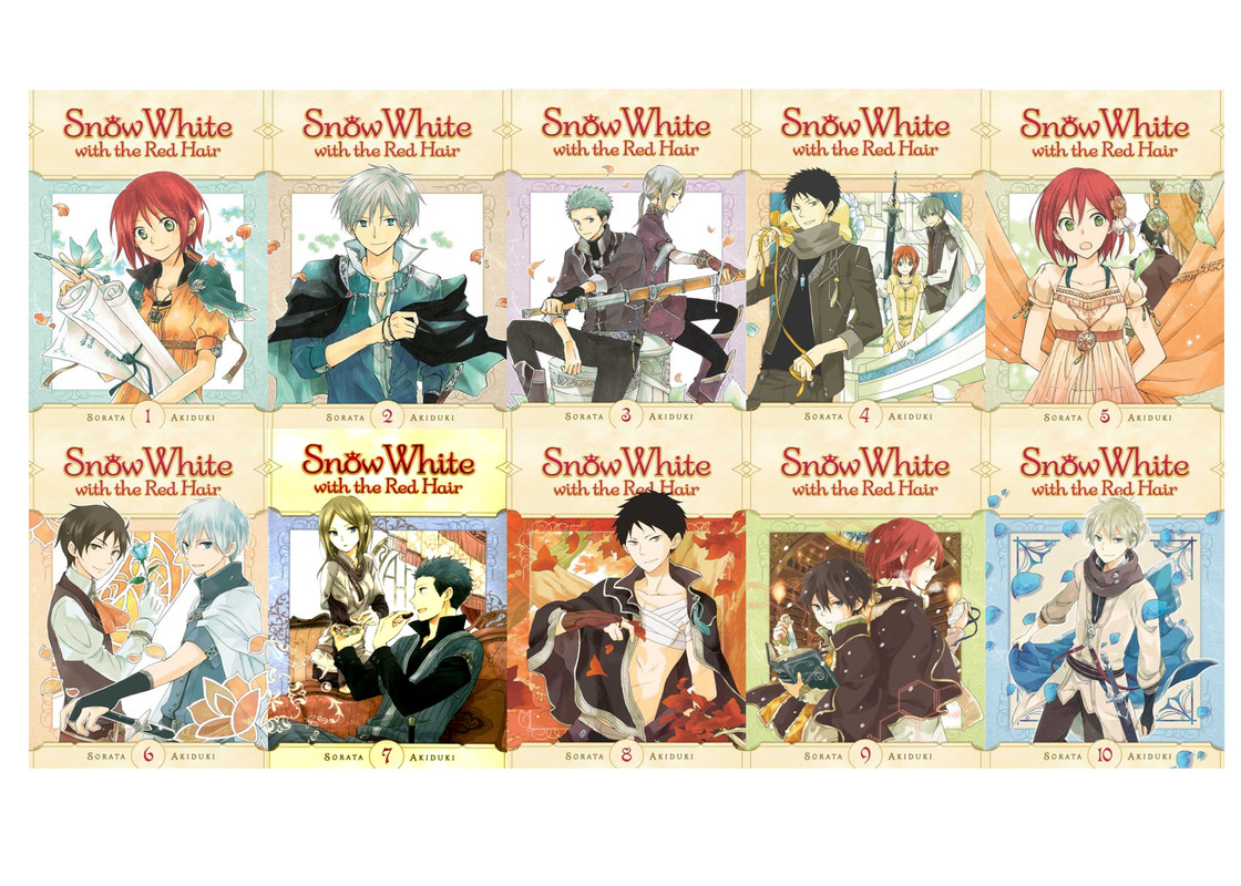 SNOW WHITE WITH RED HAIR English MANGA by Sorata Akiduki Set of Books 1-10