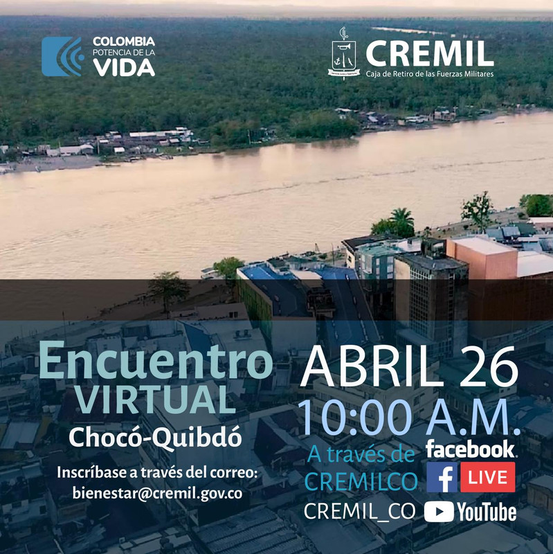 Encuentro virtual con nuestros afiliados del departamento de Chocó el 26 de abril